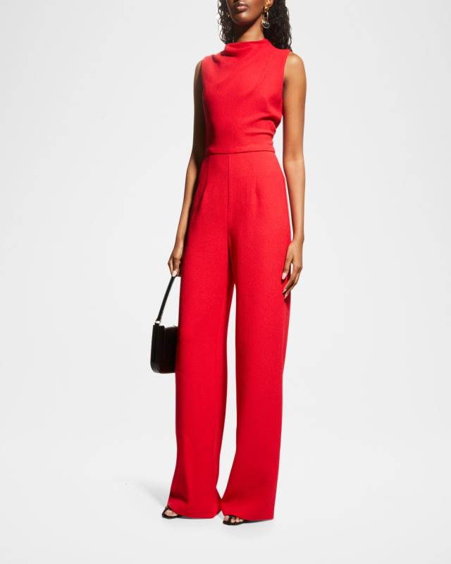 Corrine High-Neck Sleeveless Jumpsuit